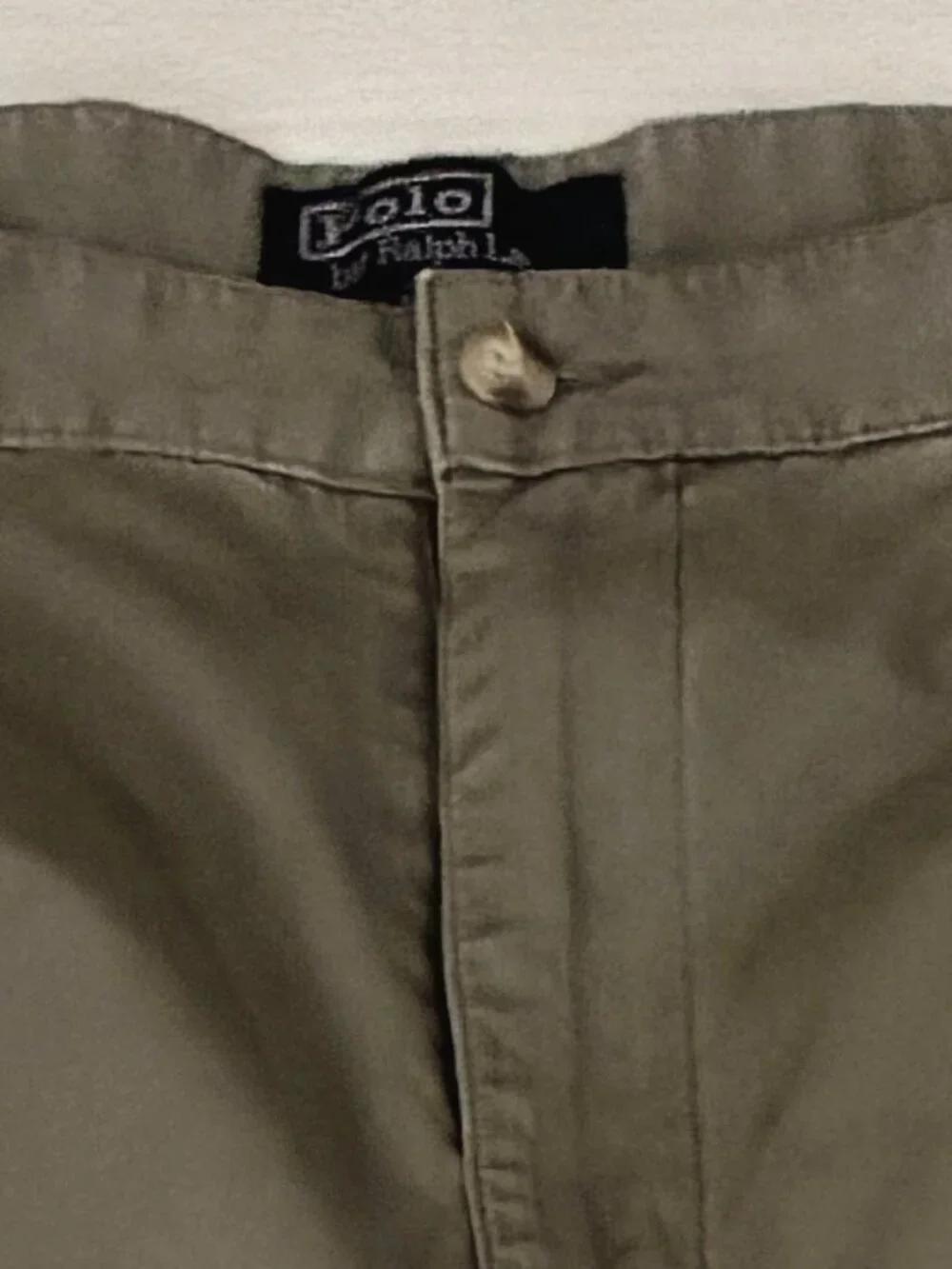 Vintage Polo Ralph Lauren Andrew Pant Pleated Chinos 35x34 Muted Green Cuffed